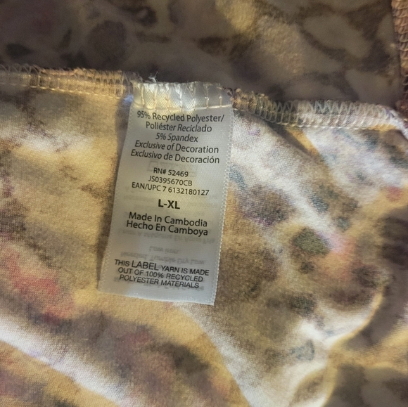 Joyspun matching camisole night gown and robe set, Lg/XL, pink animal print, GUC - Picture 6 of 14